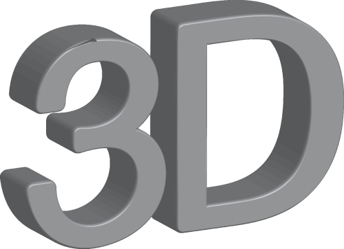 3D Text  icon sign design