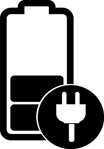 Battery icon sign design