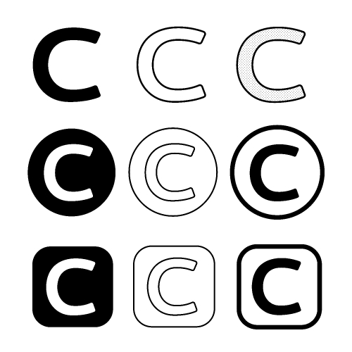 Copyright icon symbol sign