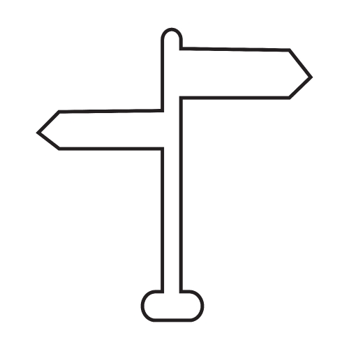 Directional wooden sign Icon