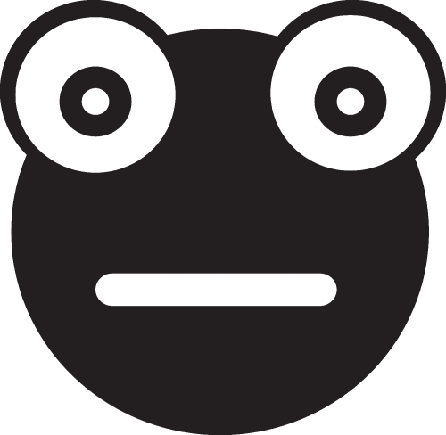 Frog emotion Icon sign