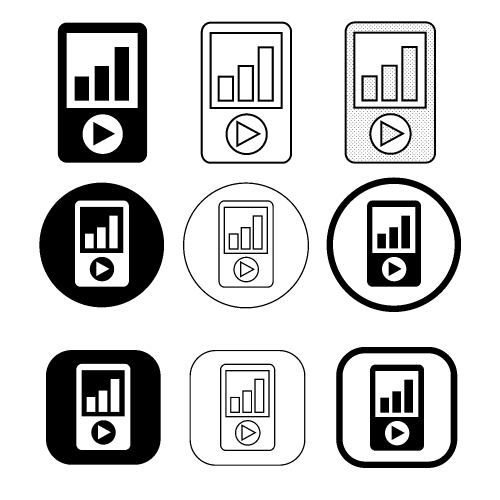 simple media play icon sign design
