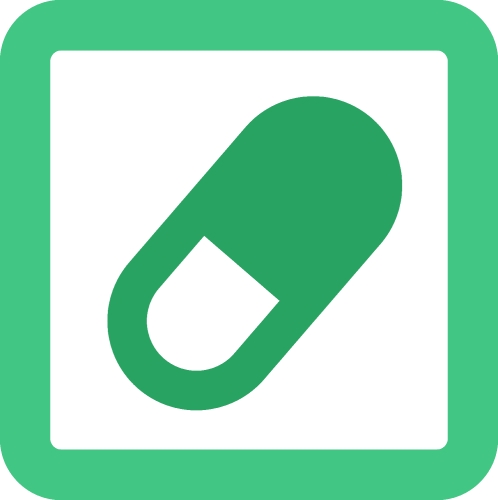 Simple Pill icon sign design