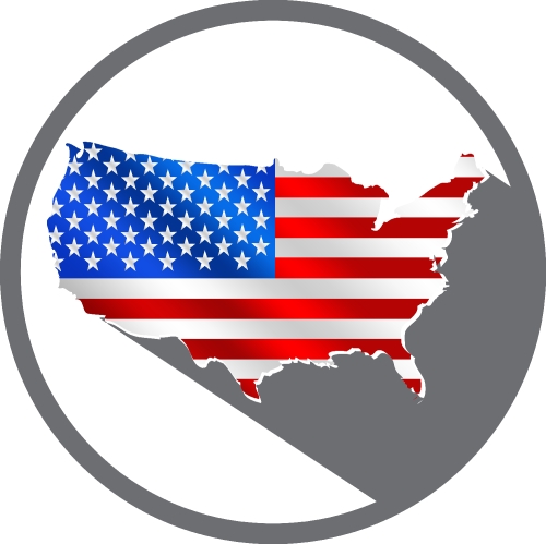 USA map icon sign symbol design