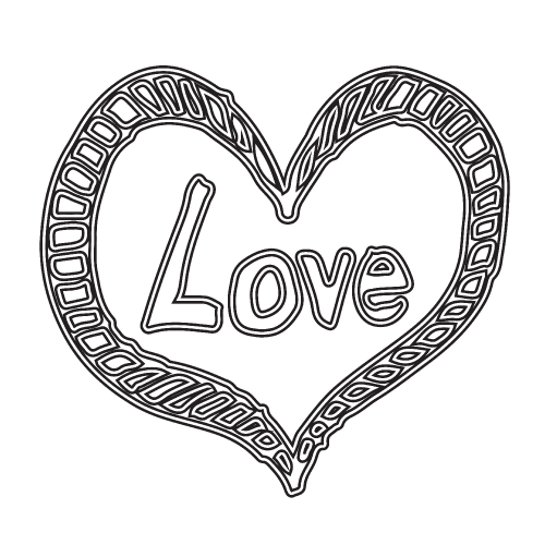 Valentine's Day Love & Heart icon Doodles Design 