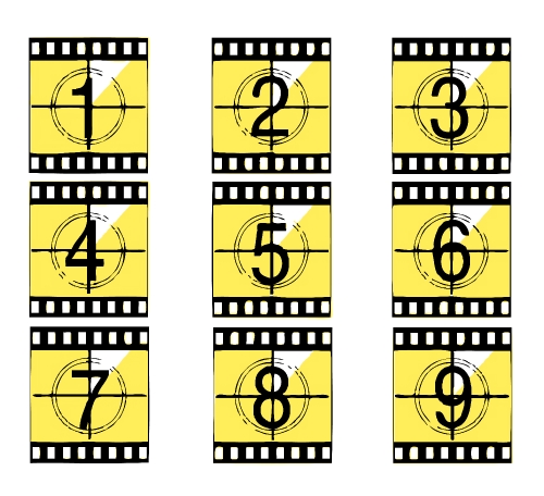  film strip illustration