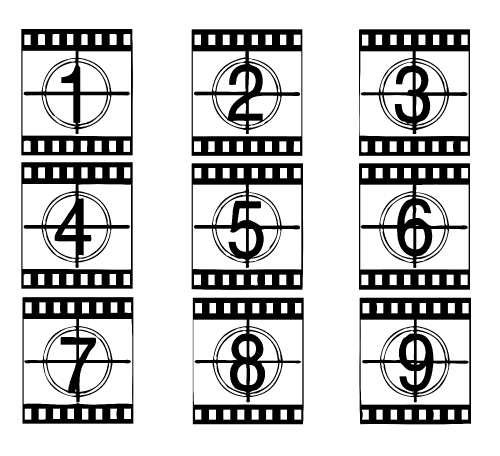  film strip illustration