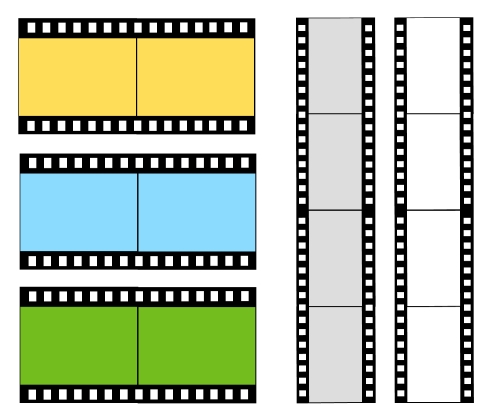  film strip illustration