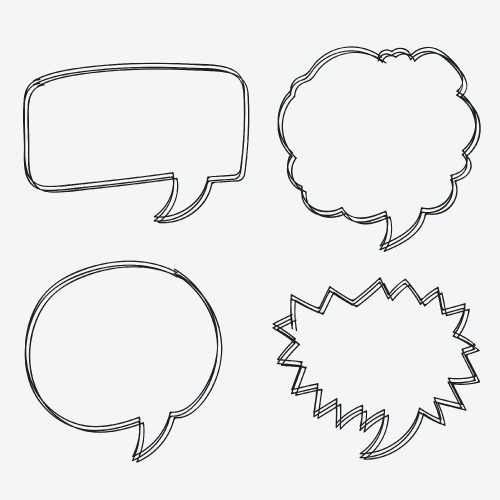  Free Vector Hand drawn bubbles speech