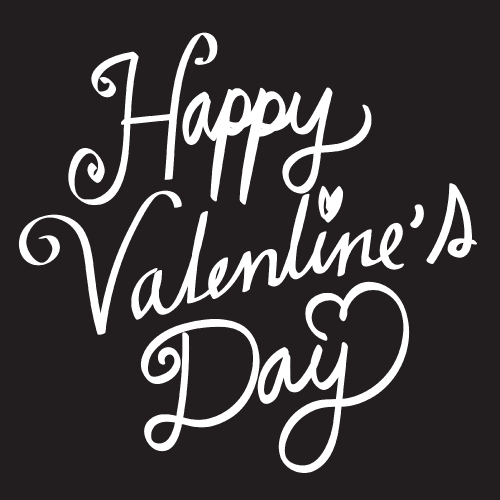  HAPPY VALENTINES DAY Hand Lettering handmade calligraphy vector