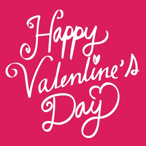  HAPPY VALENTINES DAY Hand Lettering handmade calligraphy vector