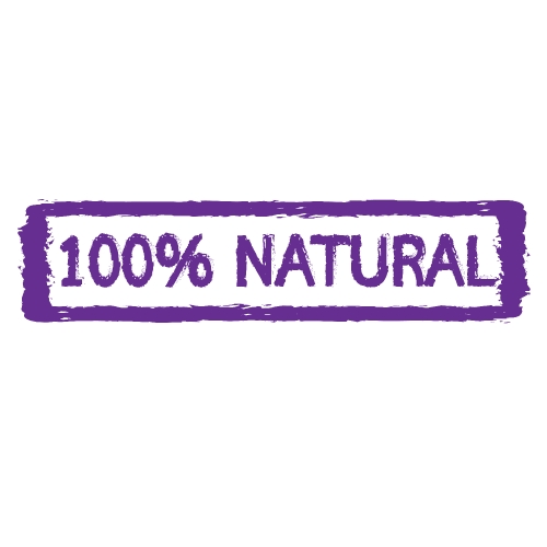 100% Natural ingredients stamp