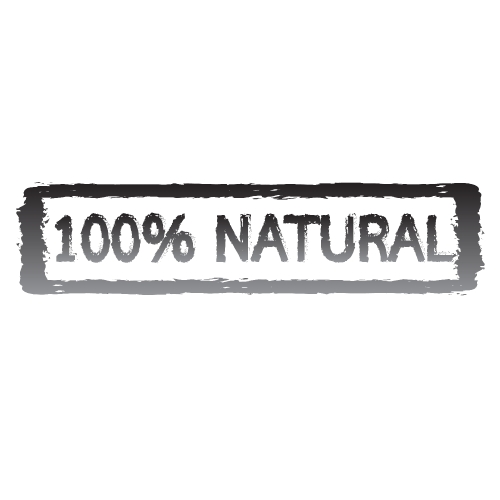 100% Natural ingredients stamp