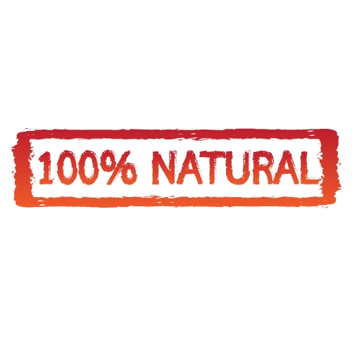 100% Natural ingredients stamp