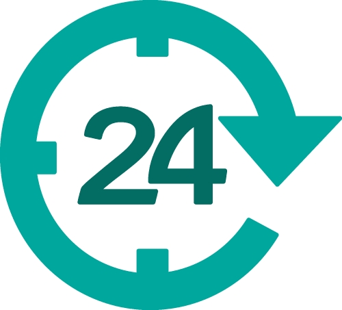 24 hour icon sign design