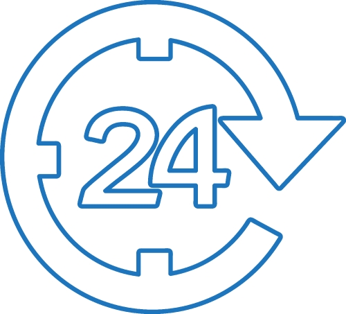 24 hour icon sign design