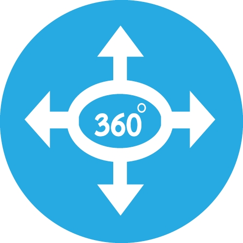 360 Degree icon sign symbol design