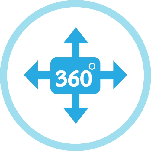 360 Degree icon sign symbol design