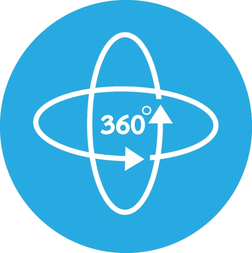 360 Degree icon sign symbol design