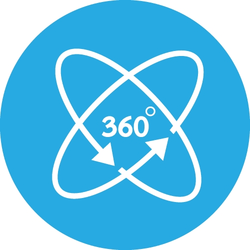 360 Degree icon sign symbol design