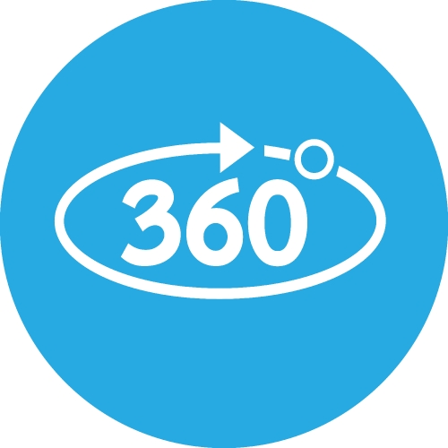 360 Degree icon sign symbol design