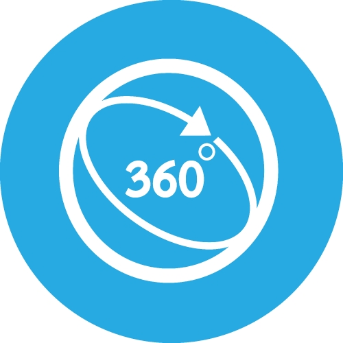 360 Degree icon sign symbol design