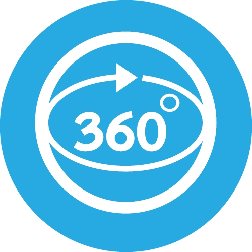 360 Degree icon sign symbol design