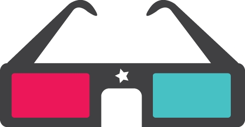 3D cinema glasses icon