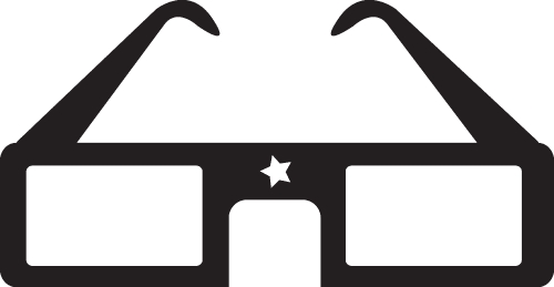 3D cinema glasses icon