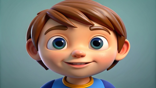 3D Kid boy avatar icon