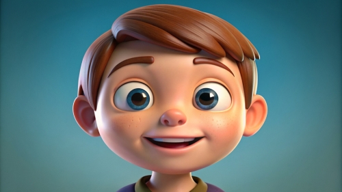3D Kid boy avatar icon