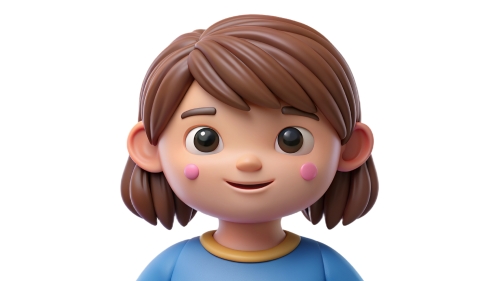 3D Kid girl avatar icon