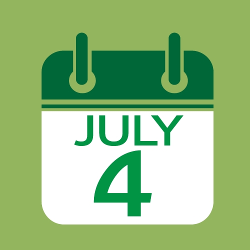 4 July Calendar icon for Independence Day