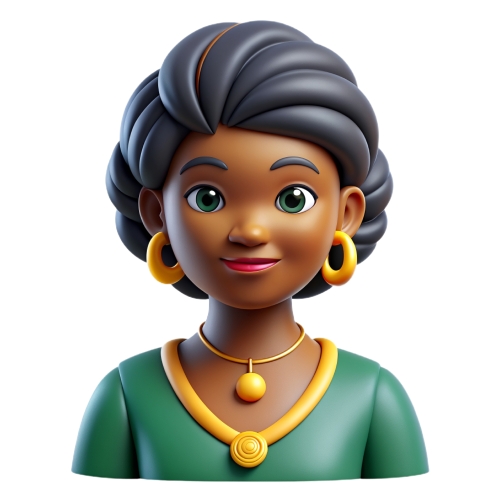 Africans woman avatar people icon character cartoon
