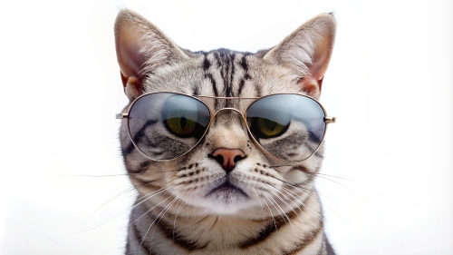 American Shorthair cat wearing sunglasses 28feb24 (12)