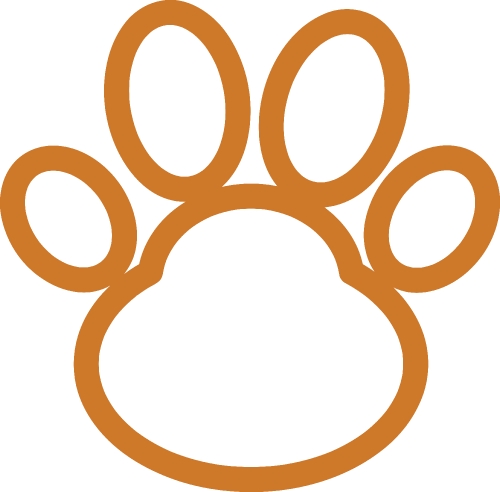 Animal footprint icon sign design