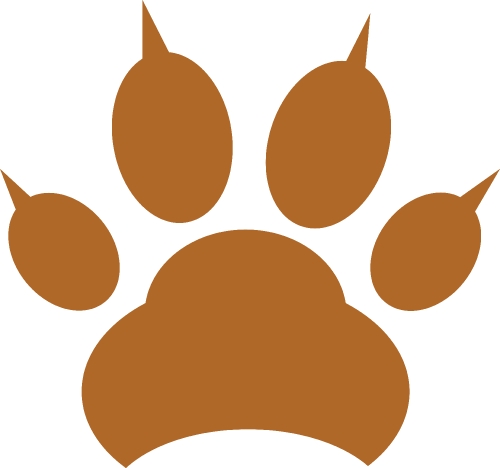 Animal footprint icon sign design