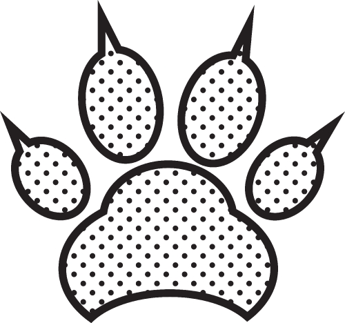 Animal footprint icon sign design