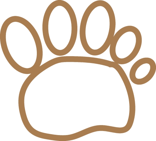 Animal footprint icon sign design