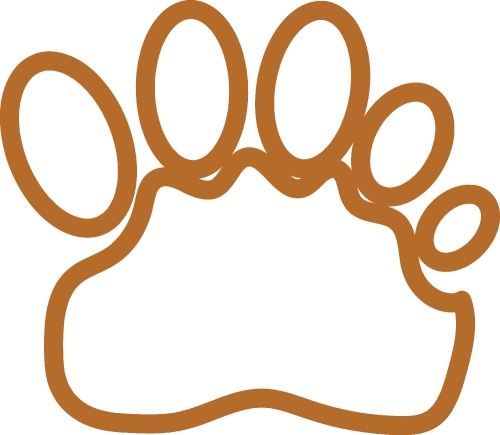 Animal footprint icon sign design