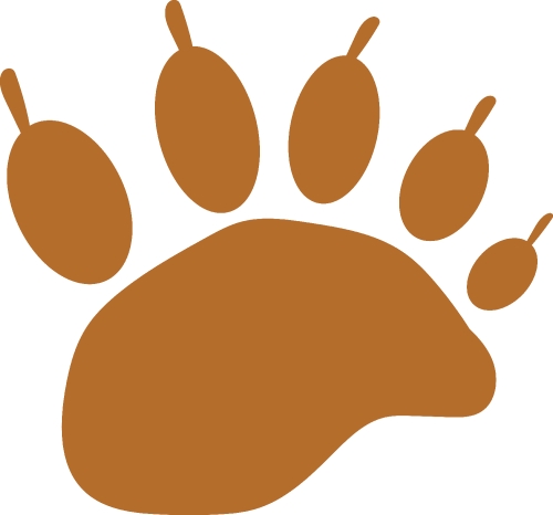 Animal footprint icon sign design