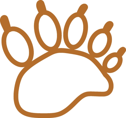 Animal footprint icon sign design