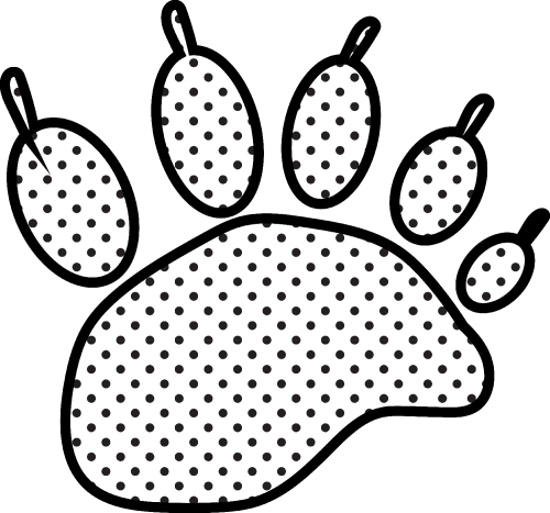 Animal footprint icon sign design