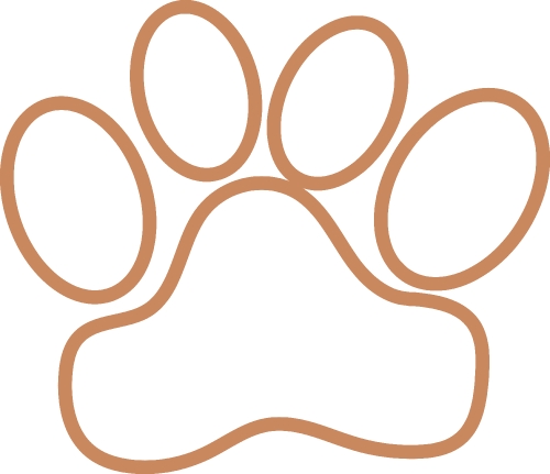 Animal footprint icon sign design