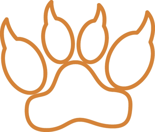 Animal footprint icon sign design