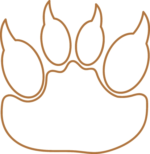 Animal footprint icon sign design