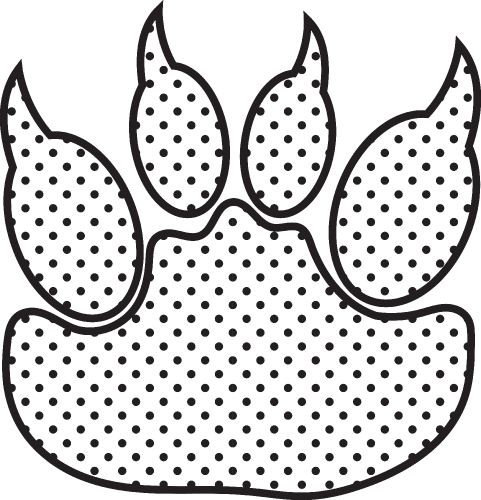 Animal footprint icon sign design