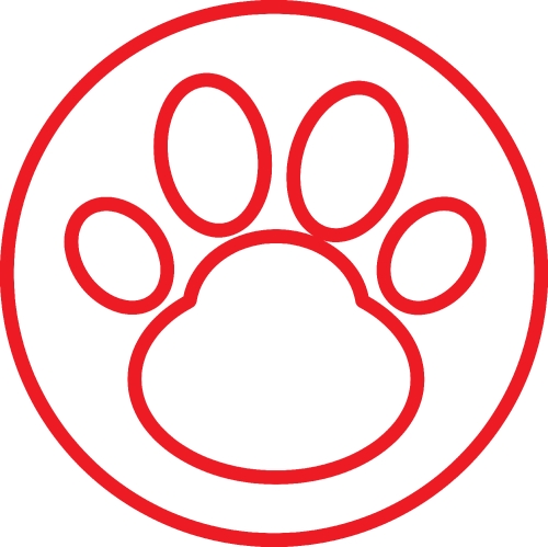 Animal footprint icon sign design