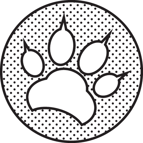 Animal footprint icon sign design