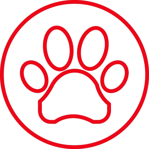 Animal footprint icon sign design